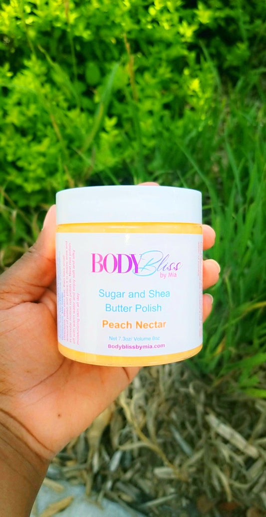Peach Nectar Sugar & Shea butter polish